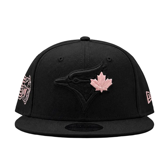 MEN'S NEW ERA MLB BLACK & PINK TORONTO BLUE JAYS 50TH SEASON PATCH 9FIFTY SNAPBACK HAT