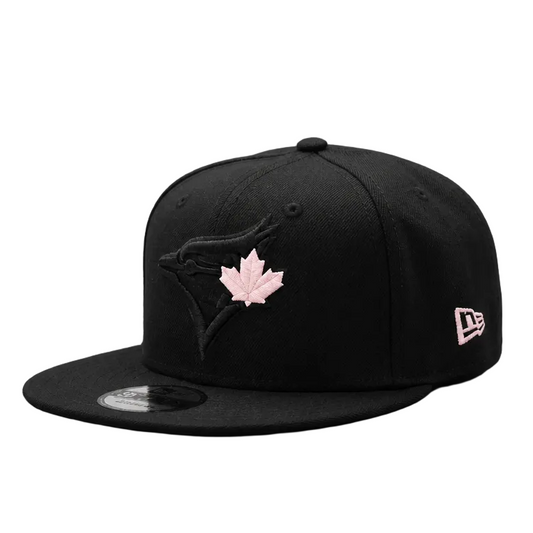MEN'S NEW ERA MLB BLACK & PINK TORONTO BLUE JAYS 50TH SEASON PATCH 9FIFTY SNAPBACK HAT
