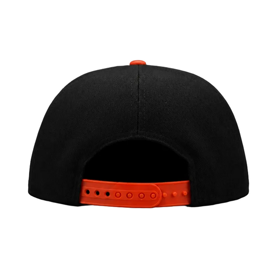 MEN'S NEW ERA MLB BLACK & ORANGE TORONTO BLUE JAYS 50TH SEASON PATCH 9FIFTY SNAPBACK HAT