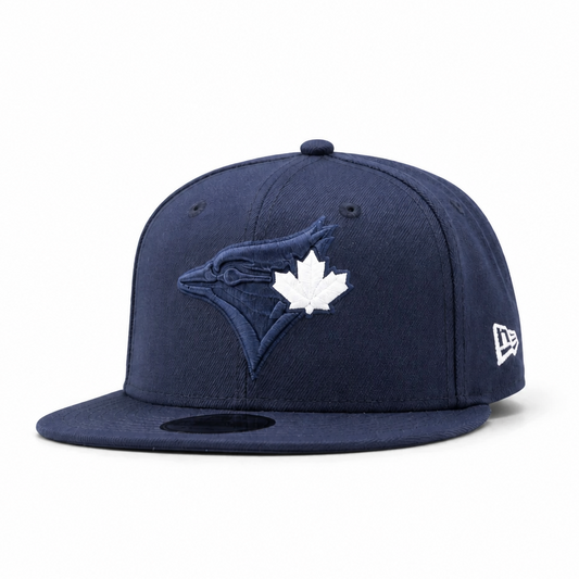 MEN'S NEW ERA MLB NAVY BLUE & WHITE TORONTO BLUE JAYS 50TH SEASON PATCH 9FIFTY SNAPBACK HAT
