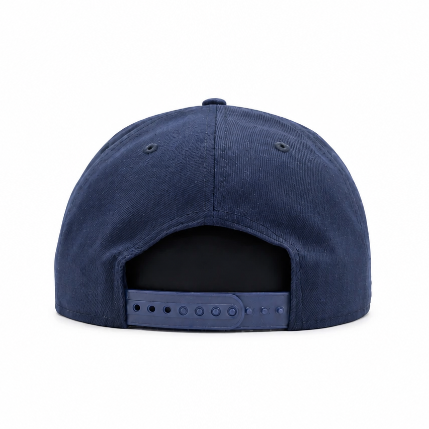 Navy blue baseball cap on a white background
