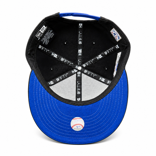 MEN'S NEW ERA MLB BLACK & ROYAL BLUE TORONTO BLUE JAYS 50TH SEASON PATCH 9FIFTY SNAPBACK HAT