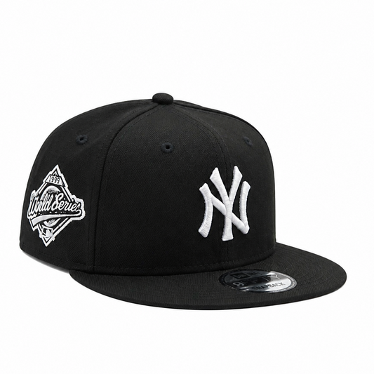 9FIFTY NEW ERA MEN'S MLB 1996 WORLD SERIES SIDEPATCH NEW YORK YANKEES BLACK SNAPBACK HAT