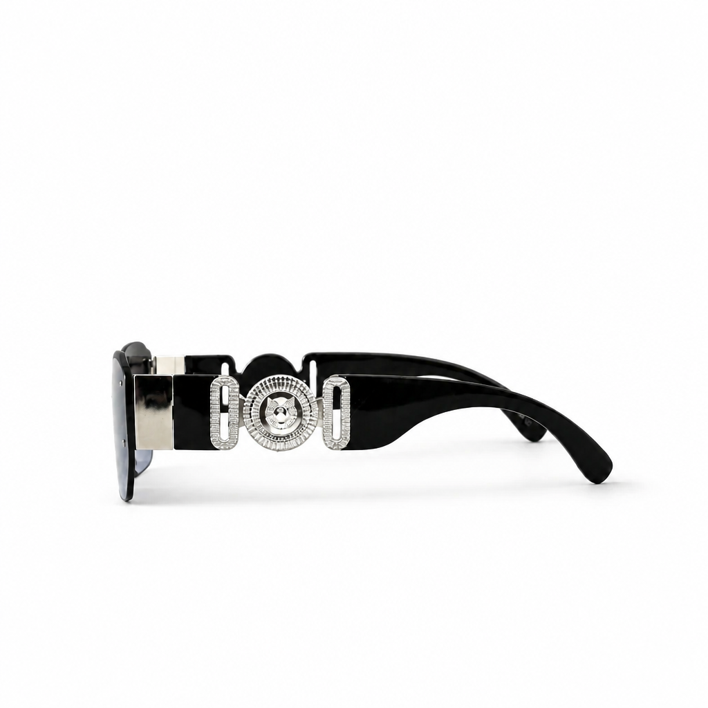 BLUE/BLACK/SILVER DESIGNER SUNGLASSES (J7438)