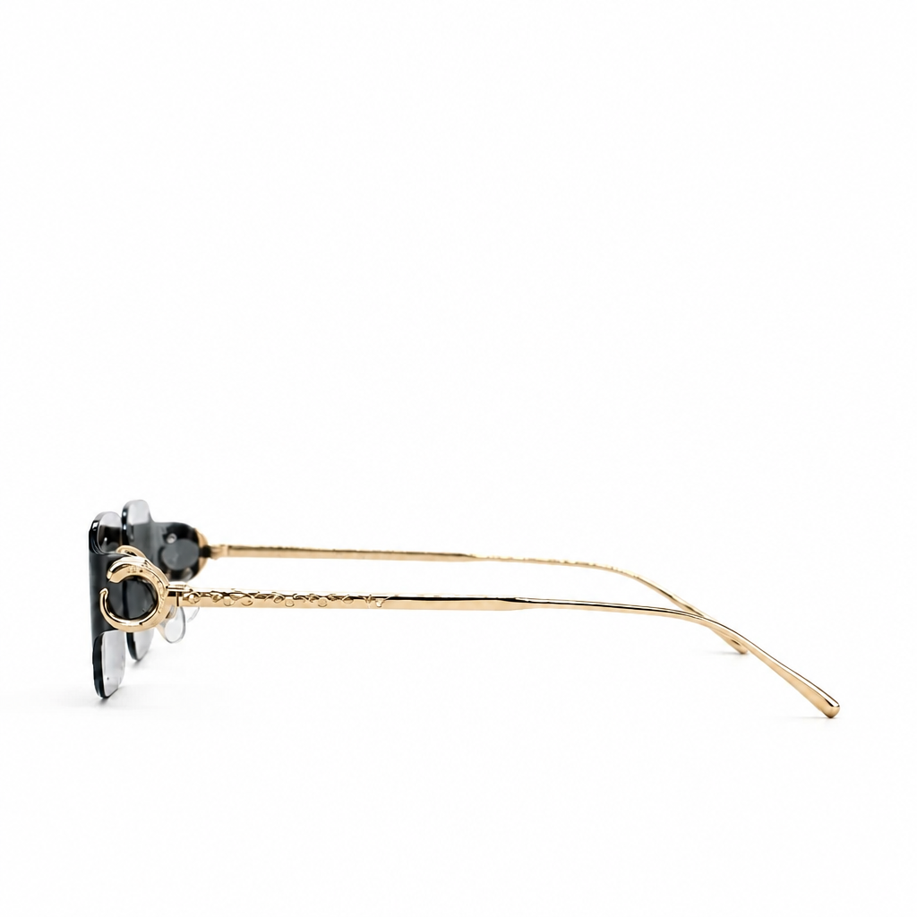 BLACK/GOLD DESIGNER SUNGLASSES (J7582)