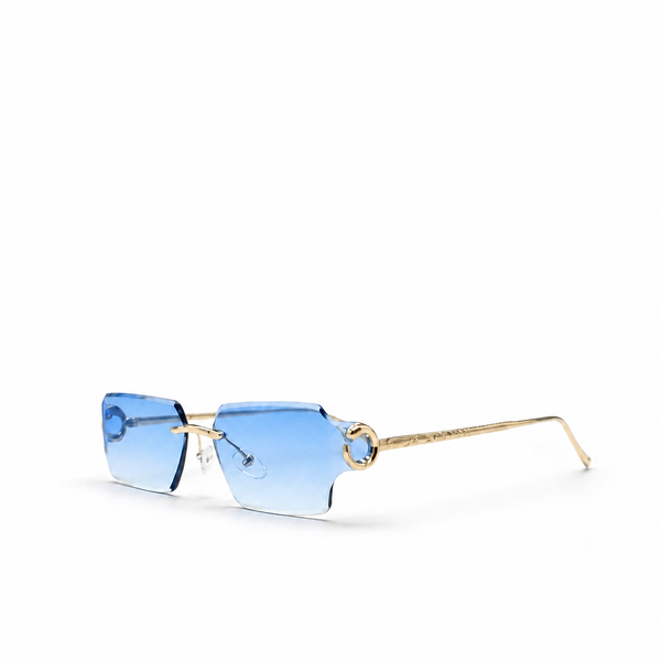 BLUE/GOLD DESIGNER SUNGLASSES (J7582)