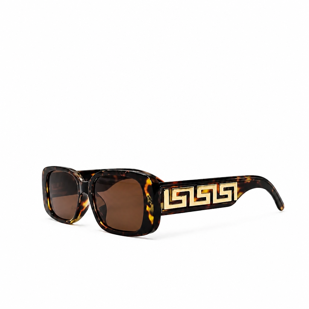 BROWN/GOLD LEOPARD DESIGNER SUNGLASSES (J7531P)