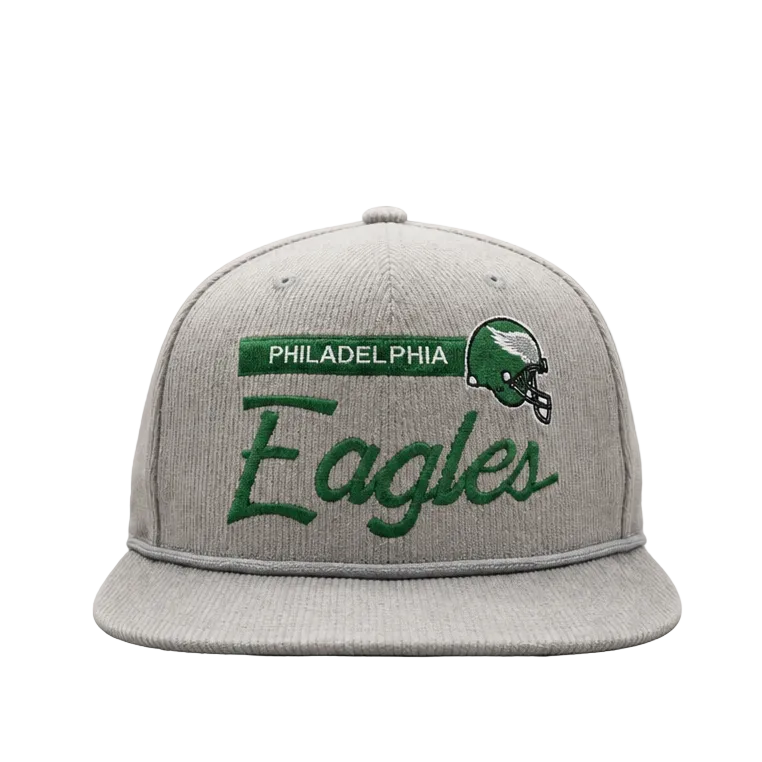 NEW ERA 9FIFTY PHILADELPHIA EAGLES GREY CORD SNAPBACK HAT
