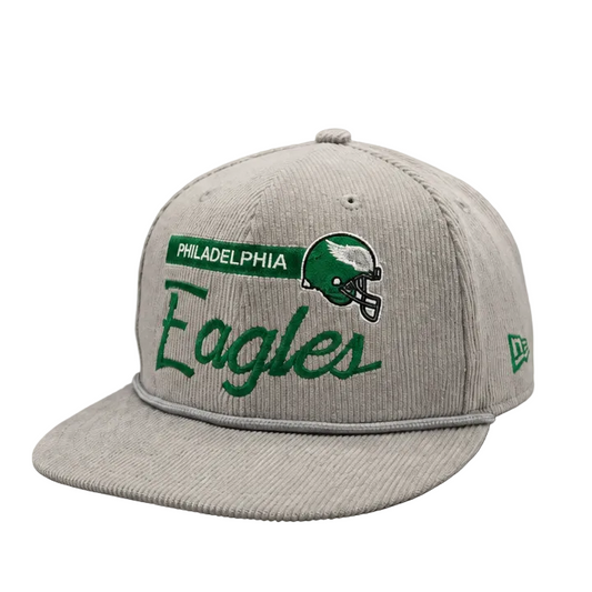 NEW ERA 9FIFTY PHILADELPHIA EAGLES GREY CORD SNAPBACK HAT