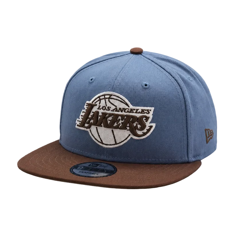 9FIFTY MEN'S NEW ERA NBA LOS ANGELES LAKERS BLUE/BROWN SNAPBACK HAT