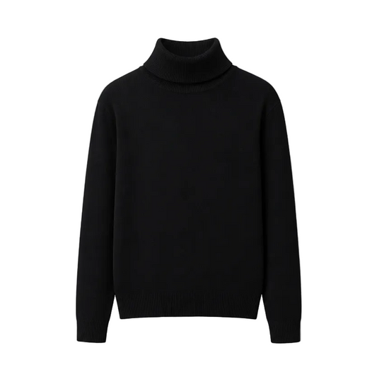 ROUGH DRESS MEN'S LONG SLEEVE BLACK TURTLE NECK