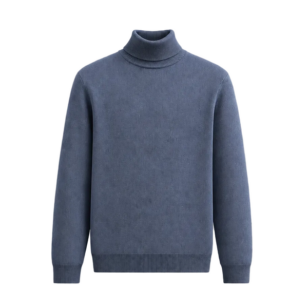 ROUGH DRESS MEN'S LONG SLEEVE NAVY BLUE TURTLE NECK