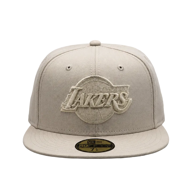 NEW ERA 59FIFTY NBA LOS ANGELES LAKERS CREAM FITTED HAT