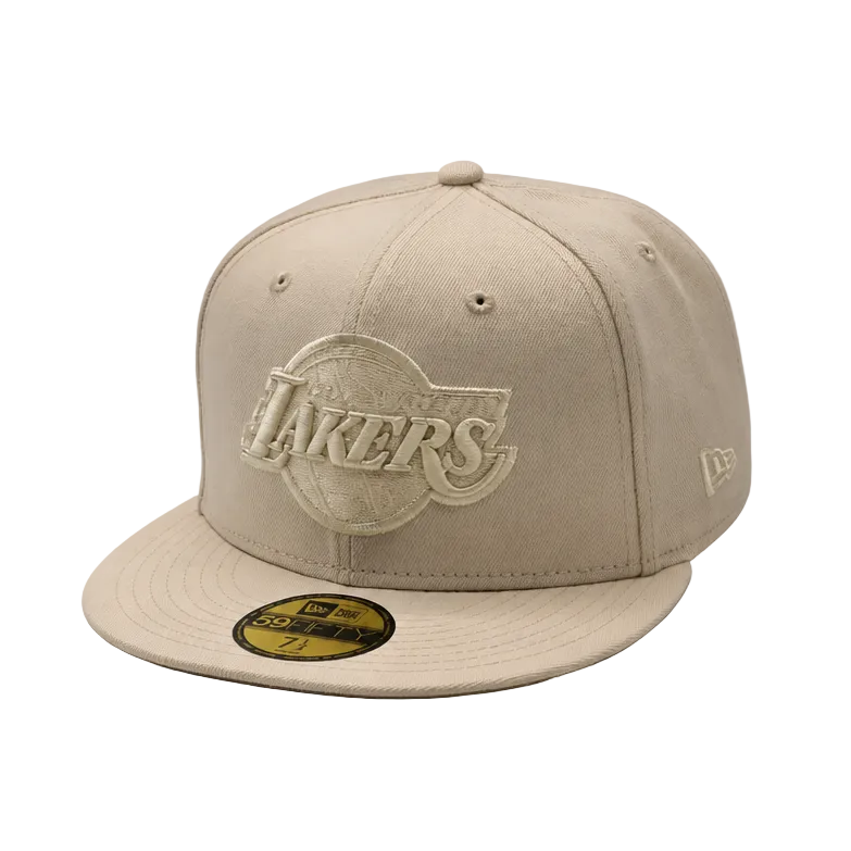 NEW ERA 59FIFTY NBA LOS ANGELES LAKERS CREAM FITTED HAT