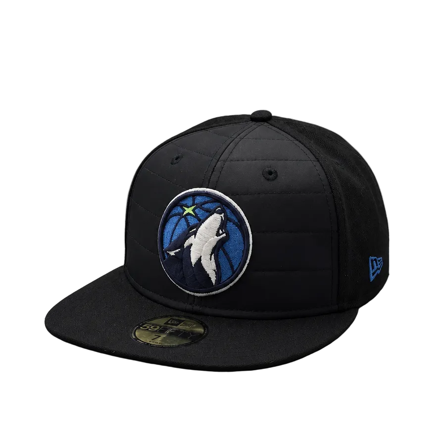 NEW ERA 59FIFTY NBA MINNESOTA TIMBERWOLVES BLACK FITTED HAT