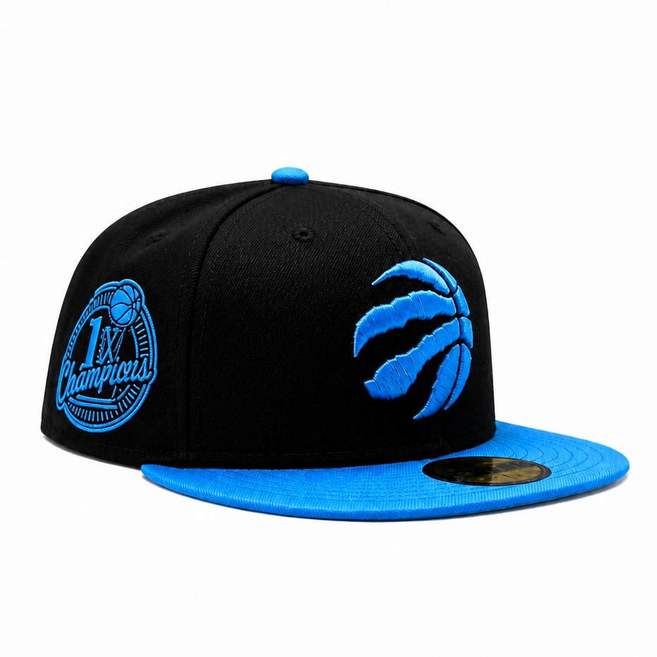 59FIFTY NEW ERA NBA TORONTO RAPTORS 1X CHAMPS BLACK/FANATIC BLUE FITTED HAT
