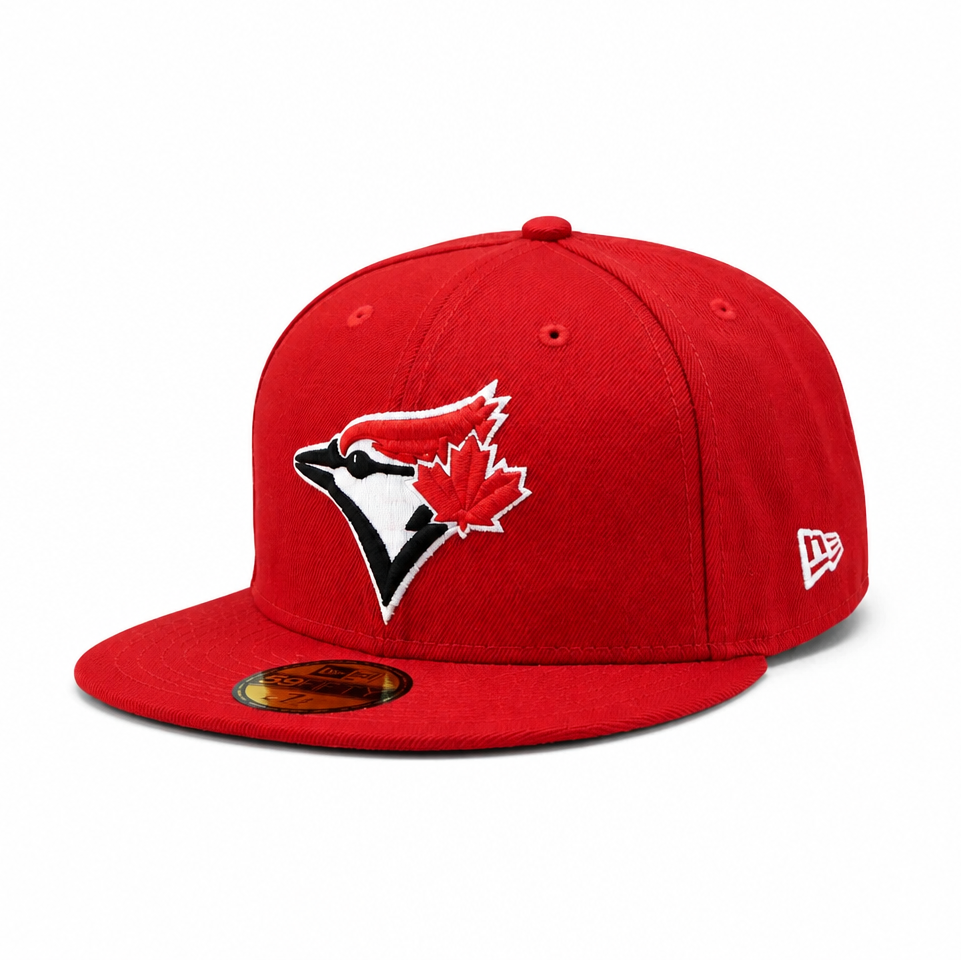 59FIFTY NEW ERA MLB TORONTO BLUE JAYS RED/WHITE FITTED HAT