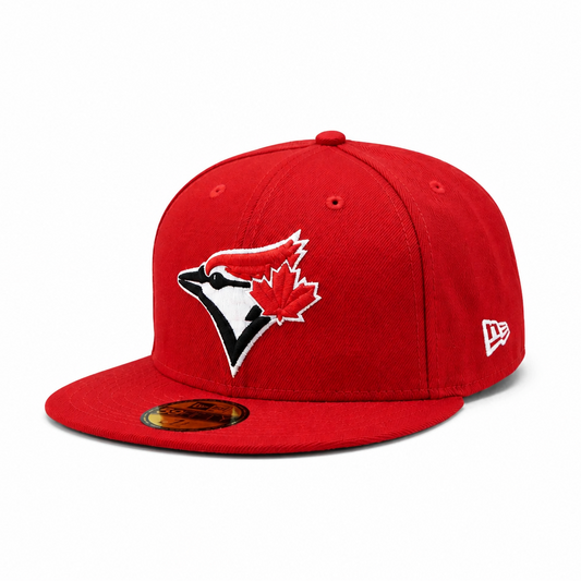 59FIFTY NEW ERA MLB TORONTO BLUE JAYS RED/WHITE FITTED HAT