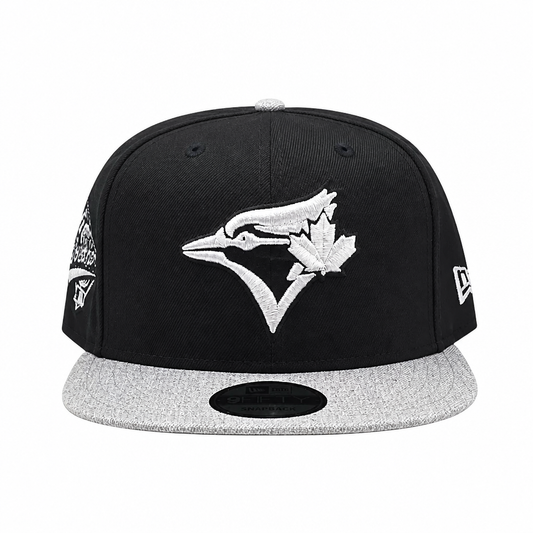 NEW ERA 9FIFTY WORLD SERIES 1992 MLB TORONTO BLUE JAYS BLACK & HEATHER GREY SNAPBACK HAT