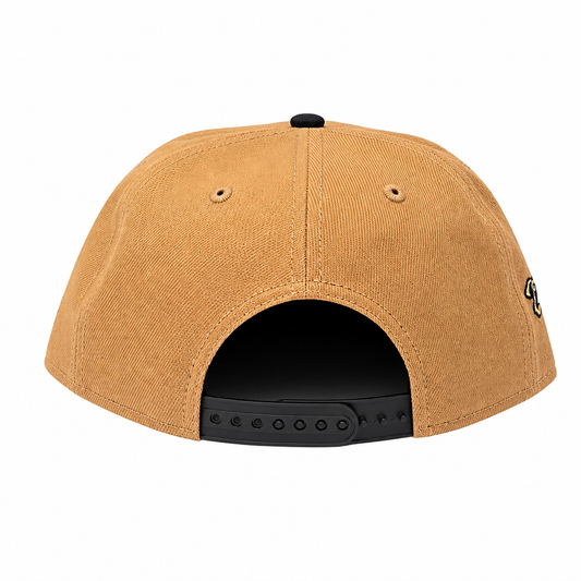 NEW ERA 9FIFTY MLB 1992 WORLD SERIES TORONTO BLUE JAYS LIGHT BRONZE & BLACK SNAPBACK HAT