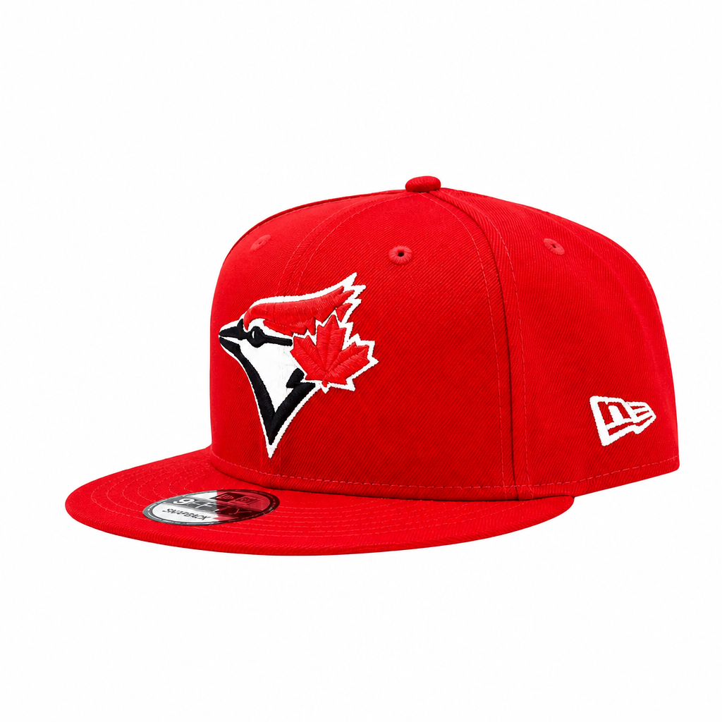 NEW ERA 9FIFTY MLB TORONTO BLUE JAYS 20TH ANNIVERSARY SCARLET RED SNAPBACK HAT