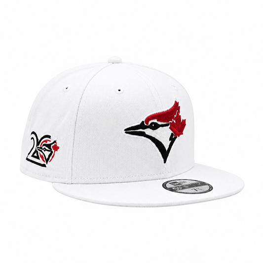 NEW ERA 9FIFTY MLB TORONTO BLUE JAYS 20TH ANNIVERSARY WHITE & RED SNAPBACK HAT