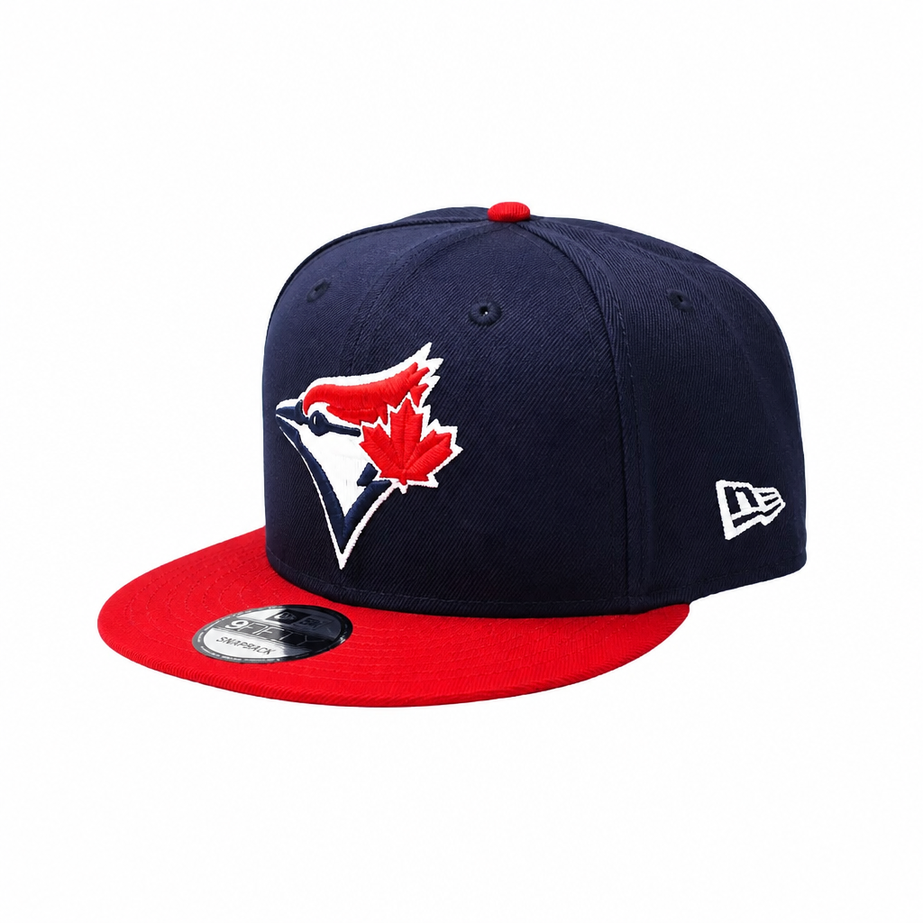 NEW ERA 9FIFTY MLB TORONTO BLUE JAYS 20TH ANNIVERSARY NAVY BLUE & SCARLET RED SNAPBACK HAT