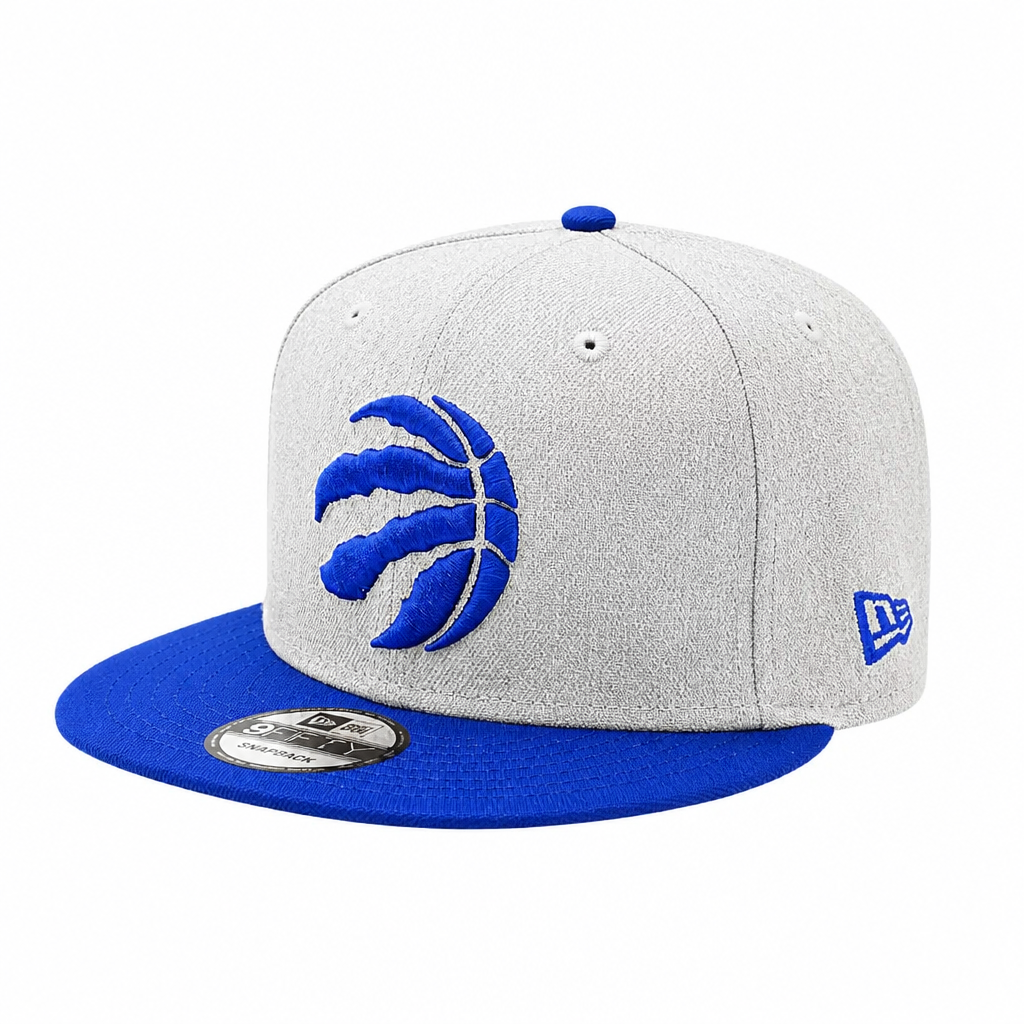 NEW ERA 9FIFTY NBA TORONTO RAPTORS 1X CHAMPS HEATHER GREY ROYAL SNAPBACK HAT
