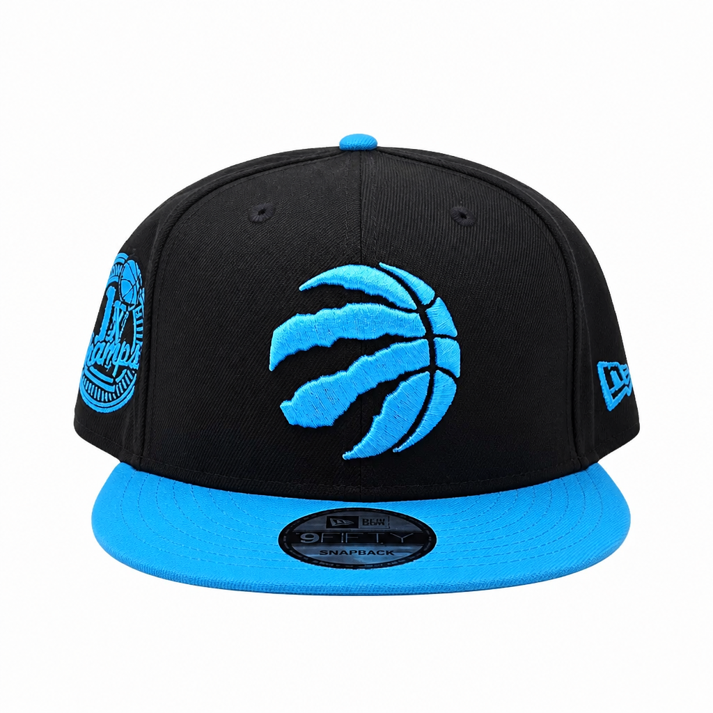 NEW ERA 9FIFTY NBA TORONTO RAPTORS 1X CHAMPS BLACK/BLUE SNAPBACK HAT