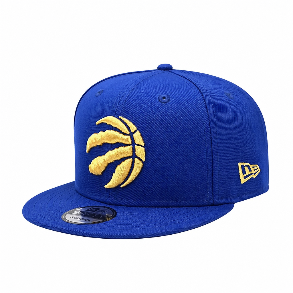 NEW ERA 9FIFTY NBA TORONTO RAPTORS 1X CHAMPS BLACK ROYAL BLUE/GOLD SNAPBACK HAT