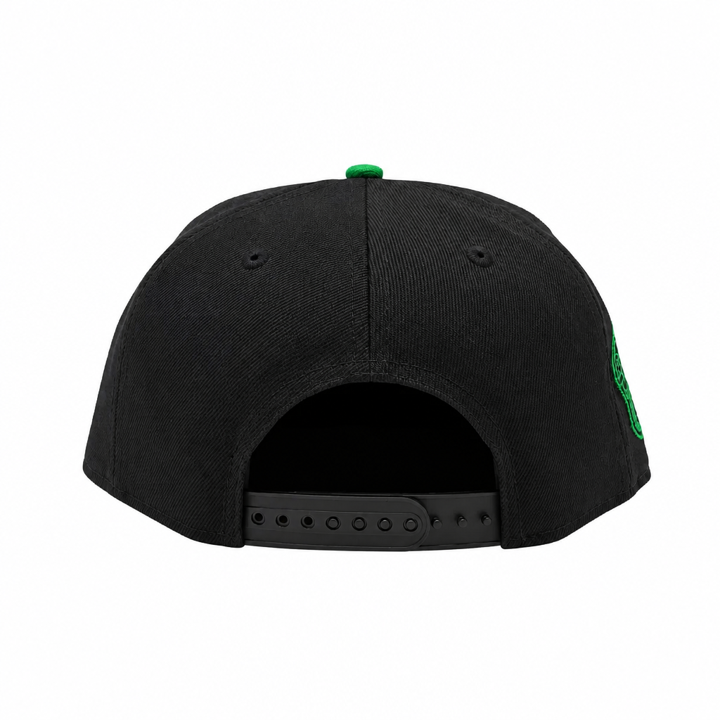 NEW ERA 9FIFTY NBA TORONTO RAPTORS 1X CHAMPS BLACK KELLY GREEN SNAPBACK HAT