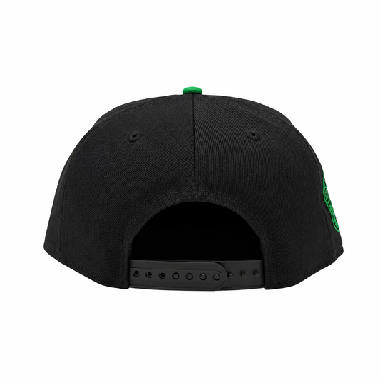 NEW ERA 9FIFTY NBA TORONTO RAPTORS 1X CHAMPS BLACK KELLY GREEN SNAPBACK HAT