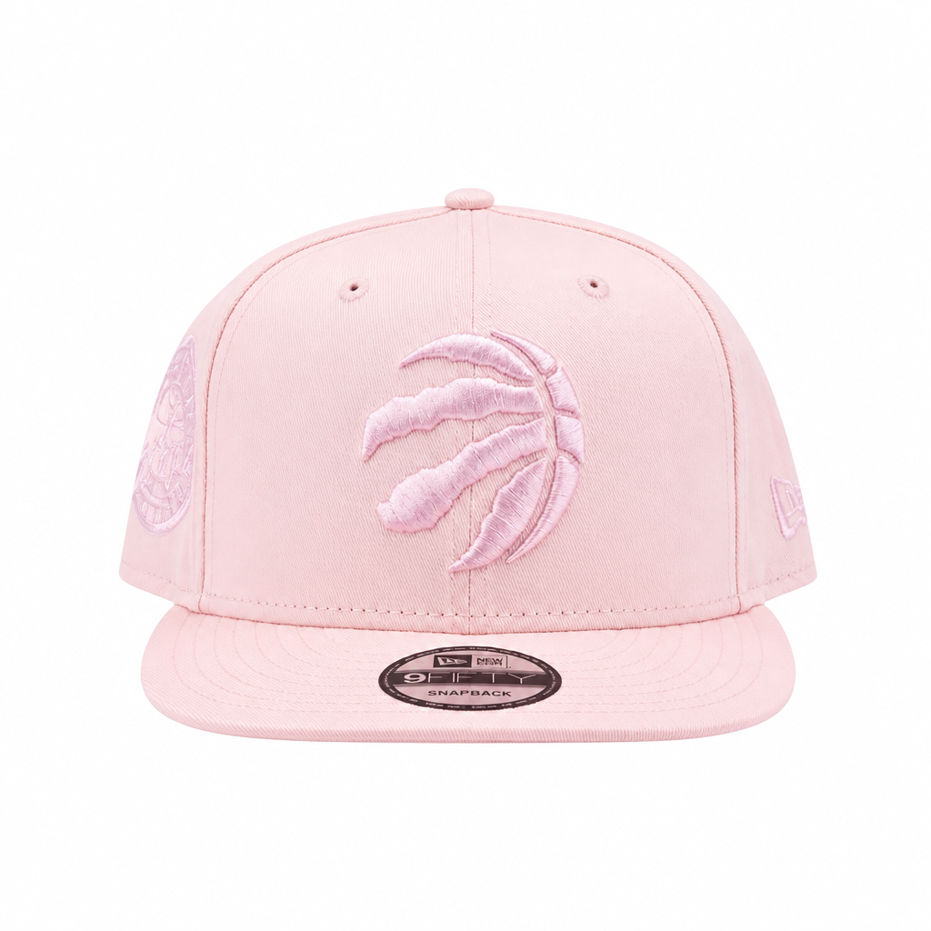NEW ERA 9FIFTY NBA TORONTO RAPTORS 1X CHAMPS BLUSH PINK SNAPBACK HAT