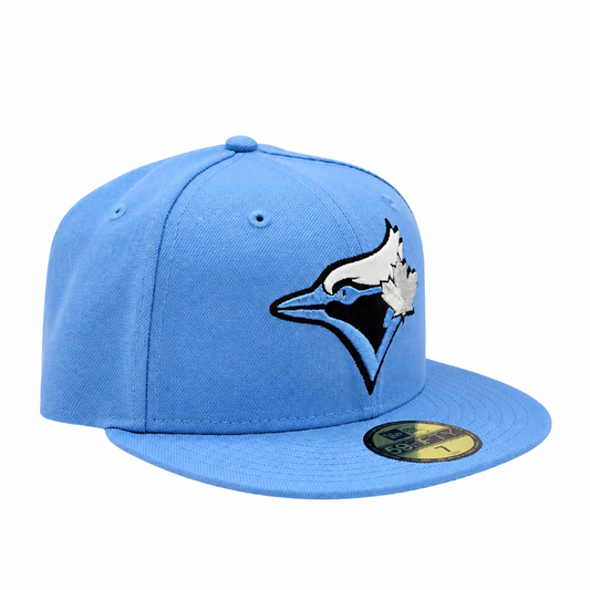 59FIFTY NEW ERA MLB TORONTO BLUE JAYS AIR FORCE BLUE WITH SILVER LEAF FITTED HAT