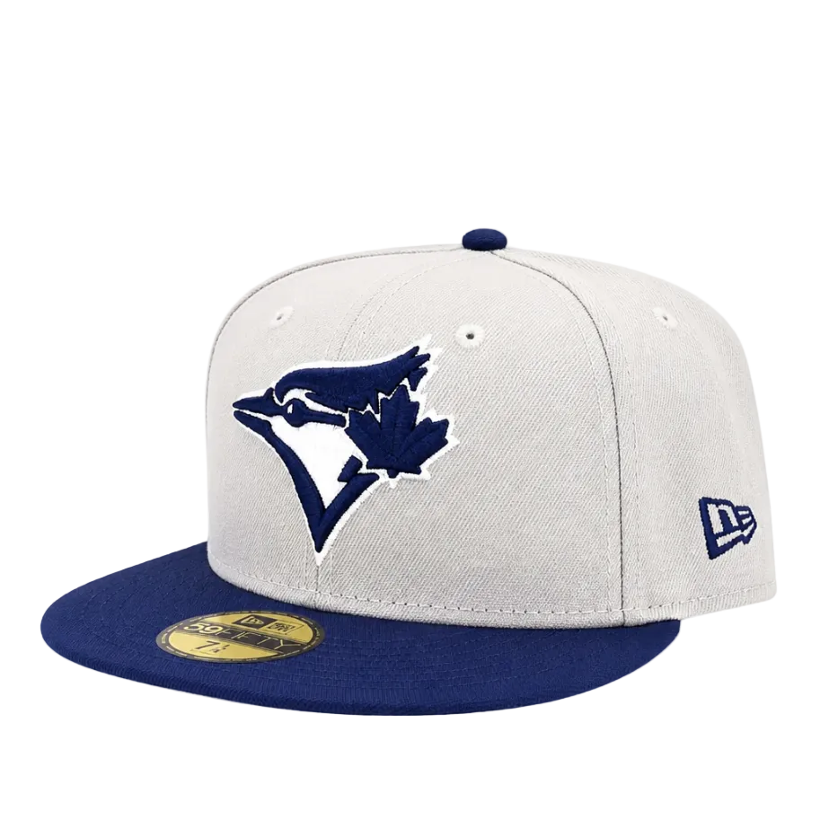 59FIFTY MEN'S MLB TORONTO BLUE JAYS GREY/NAVY BLUE FITTED HAT