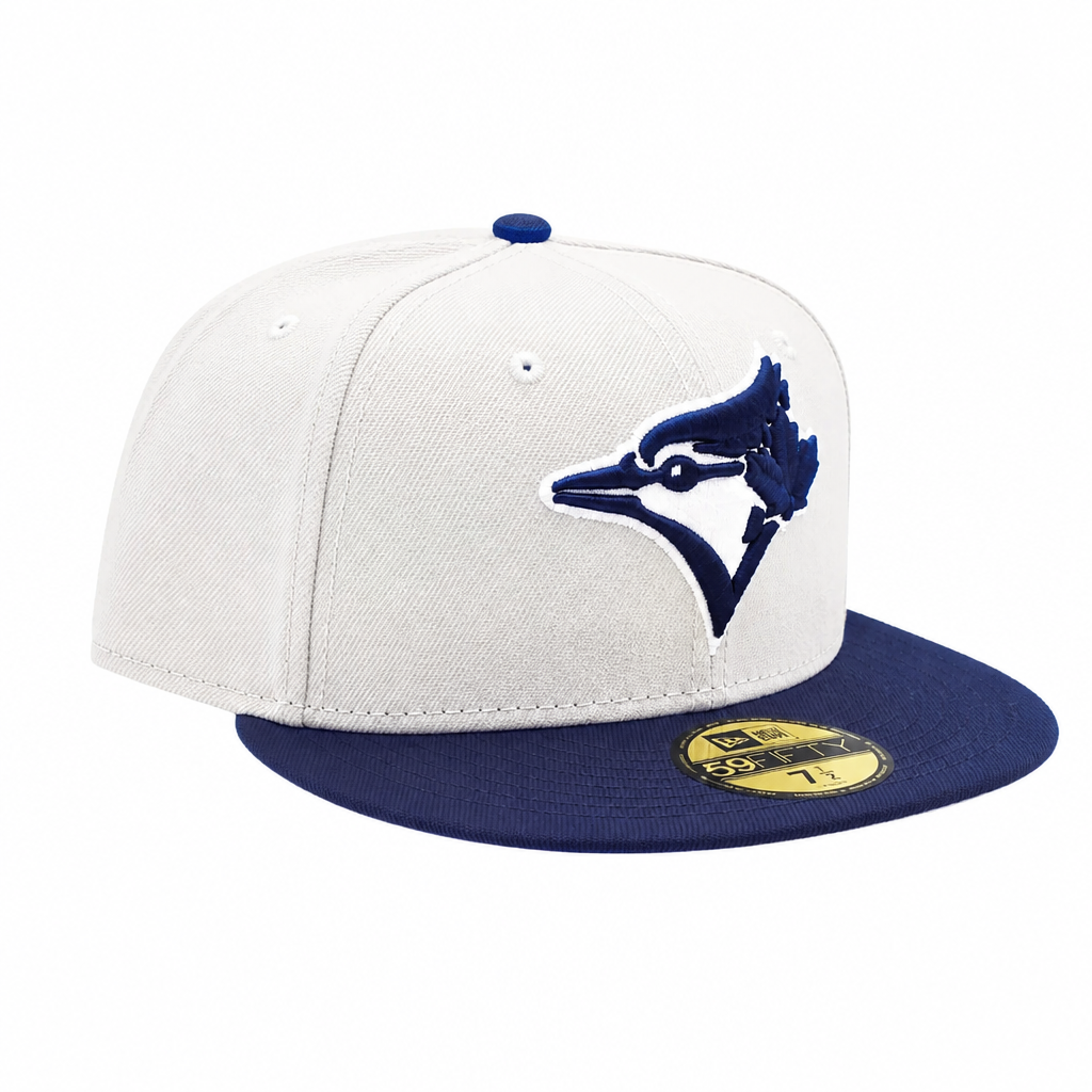 59FIFTY MEN'S MLB TORONTO BLUE JAYS GREY/NAVY BLUE FITTED HAT