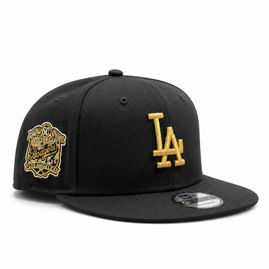 NEW ERA 9FIFTY LOS ANGELES DODGERS 40TH ANNIVERSARY BLACK/GOLD SNAPBACK HAT