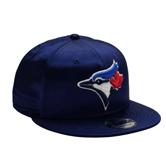 NEW ERA 9FIFTY TORONTO BLUE JAYS DARK ROYAL SATIN SNAPBACK HAT