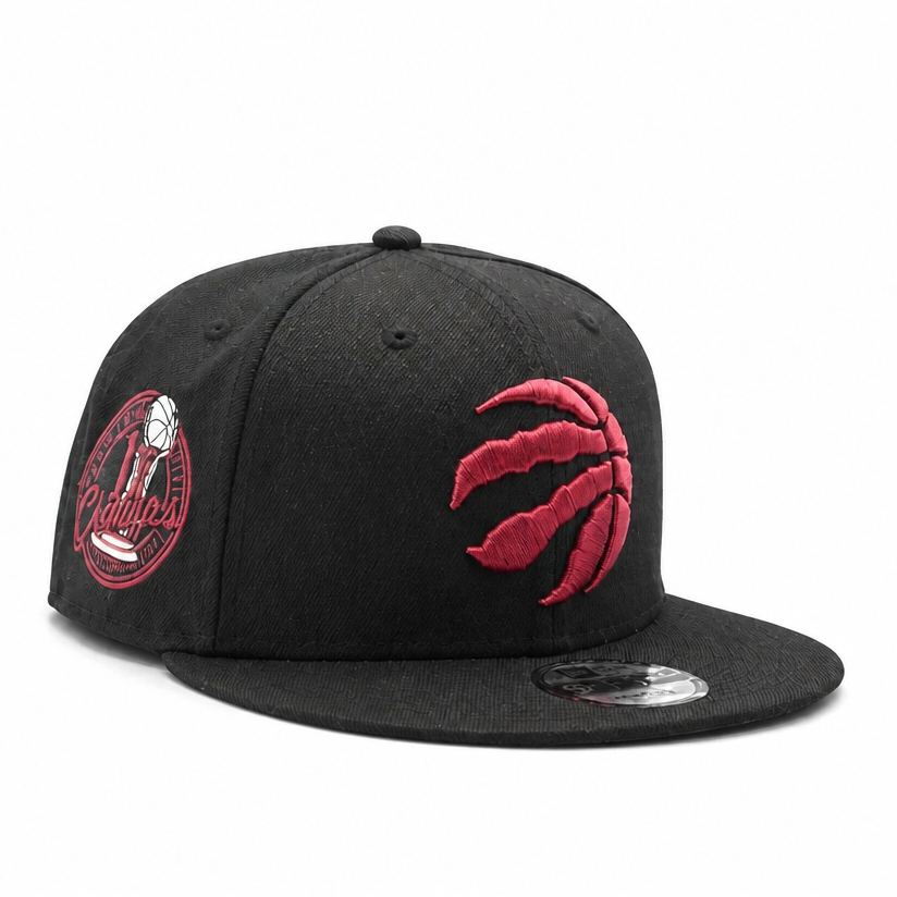 NEW ERA 9FIFTY NBA TORONTO RAPTORS 1X CHAMPS BLACK/CARDINAL RED SNAPBACK HAT