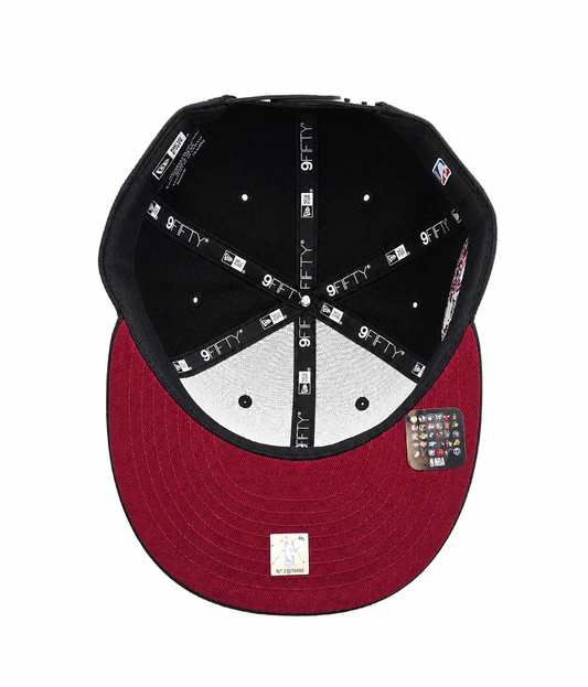 NEW ERA 9FIFTY NBA TORONTO RAPTORS 1X CHAMPS BLACK/CARDINAL RED SNAPBACK HAT