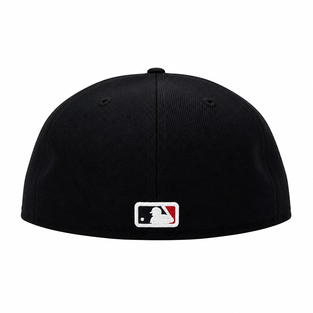 59FIFTY MEN'S MLB TORONTO BLUE JAYS BLACK/WHITE RED LEAF FITTED HAT