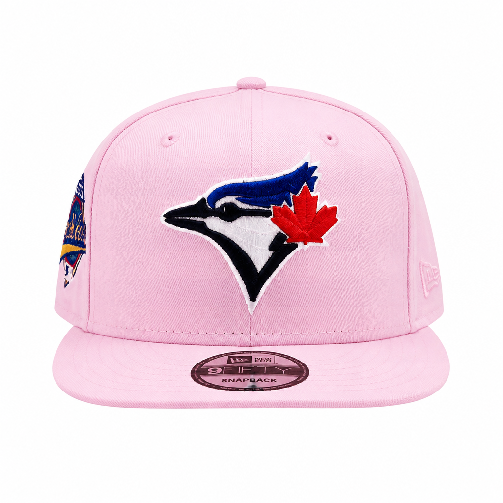 NEW ERA 9FIFTY TORONTO BLUE JAYS 1993 WORLD SERIES EDITION PINK SNAPBACK HAT