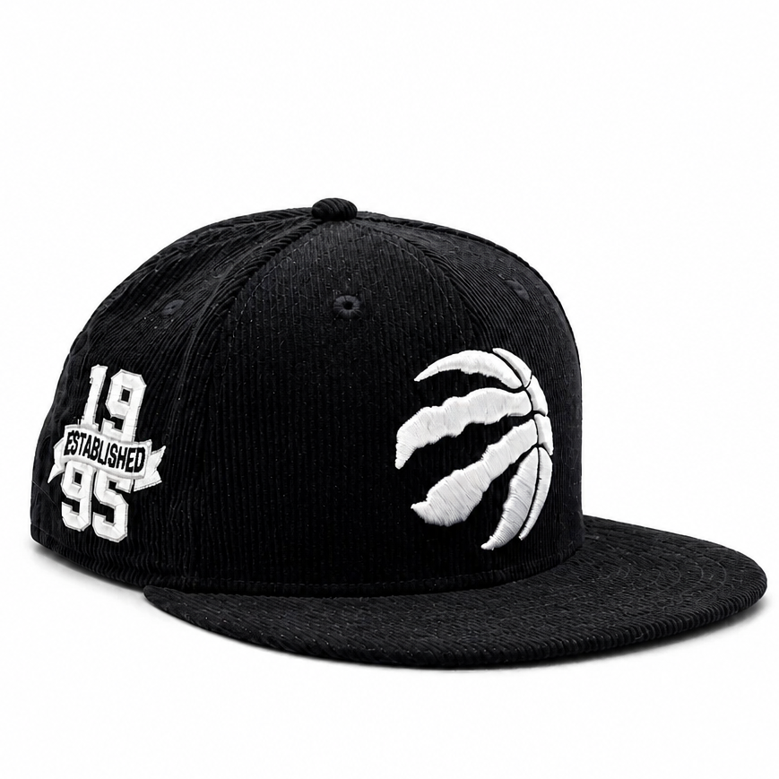 NEW ERA 9FIFTY TORONTO RAPTORS 1995 ESTABLISHED BLACK CORD SNAPBACK HAT