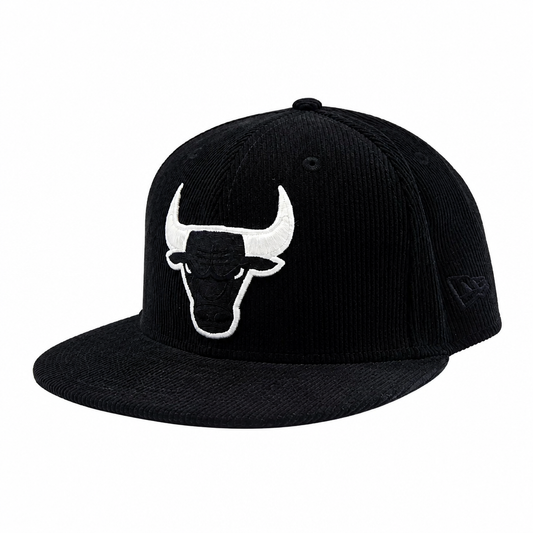 NEW ERA 9FIFTY NEW ERA CHICAGO BULLS 6X CHAMPS BLACK CORD SNAPBACK HAT
