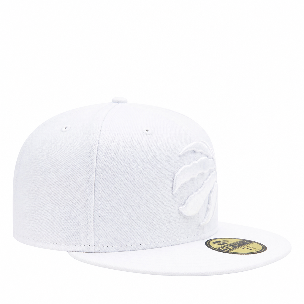 NEW ERA 59FIFTY TORONTO RAPTORS ALL WHITE FITTED HAT