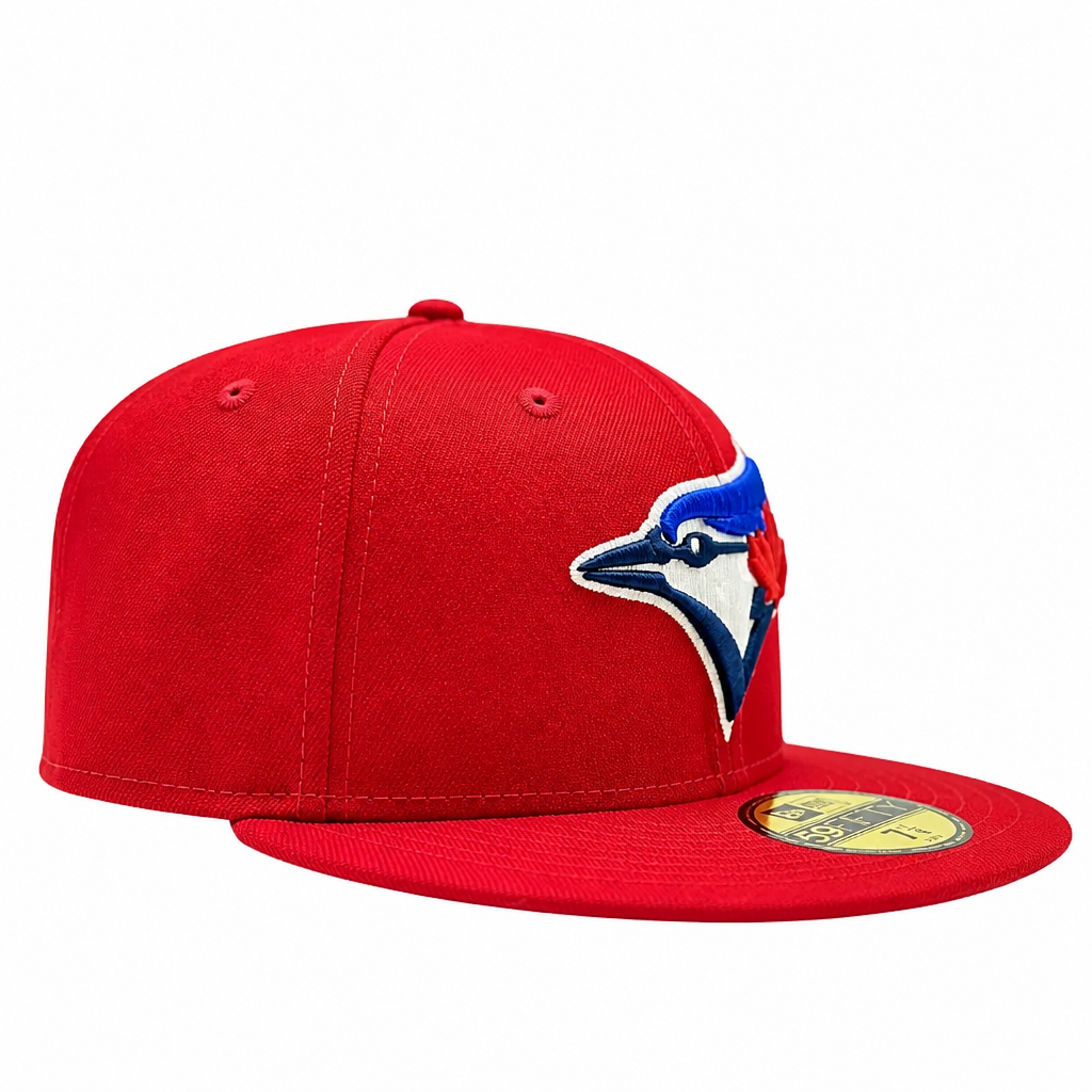 NEW ERA 59FIFTY TORONTO BLUE JAYS RED WITH ROYAL FITTED HAT