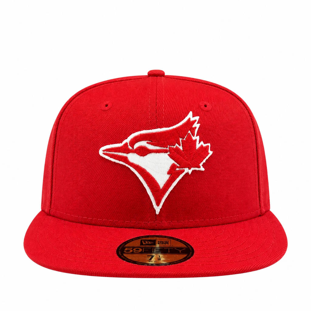 NEW ERA 59FIFTY TORONTO BLUE JAYS SCARLET RED FITTED HAT