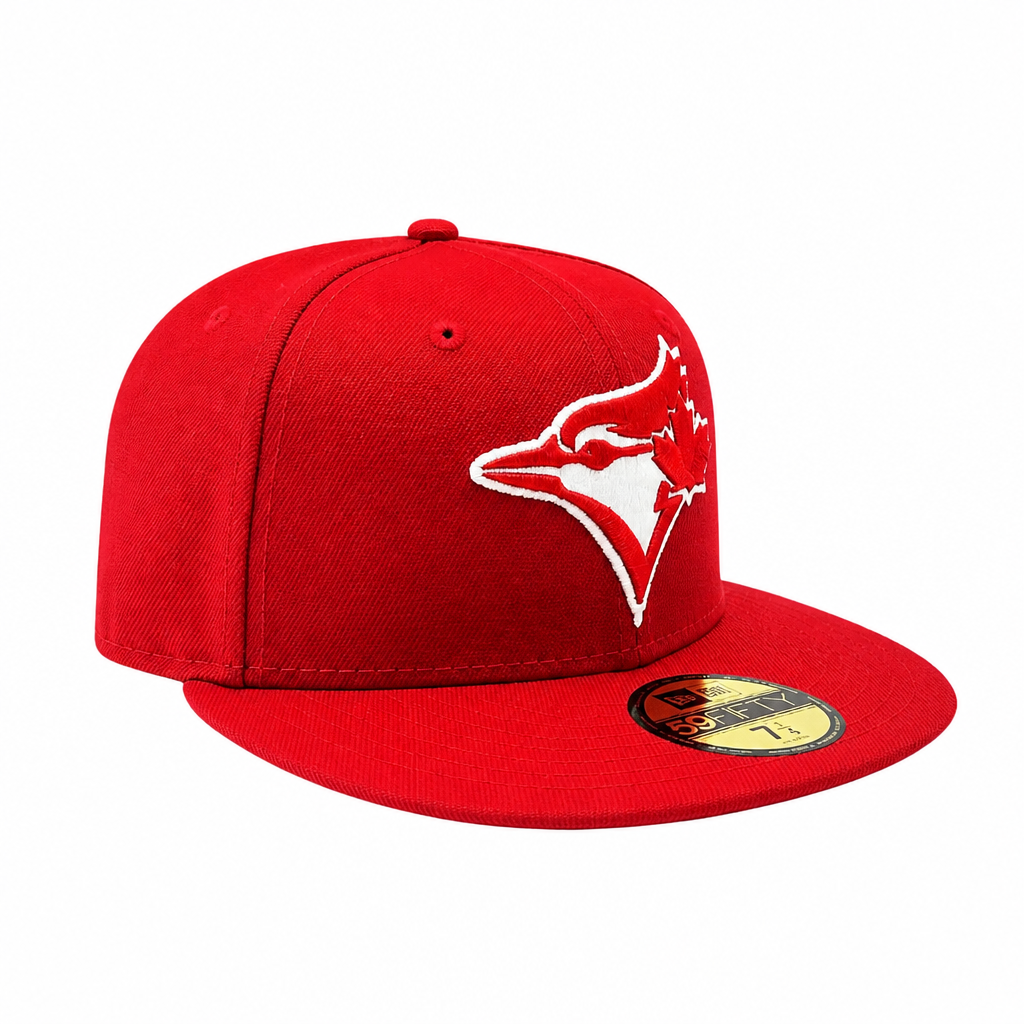 NEW ERA 59FIFTY TORONTO BLUE JAYS SCARLET RED FITTED HAT