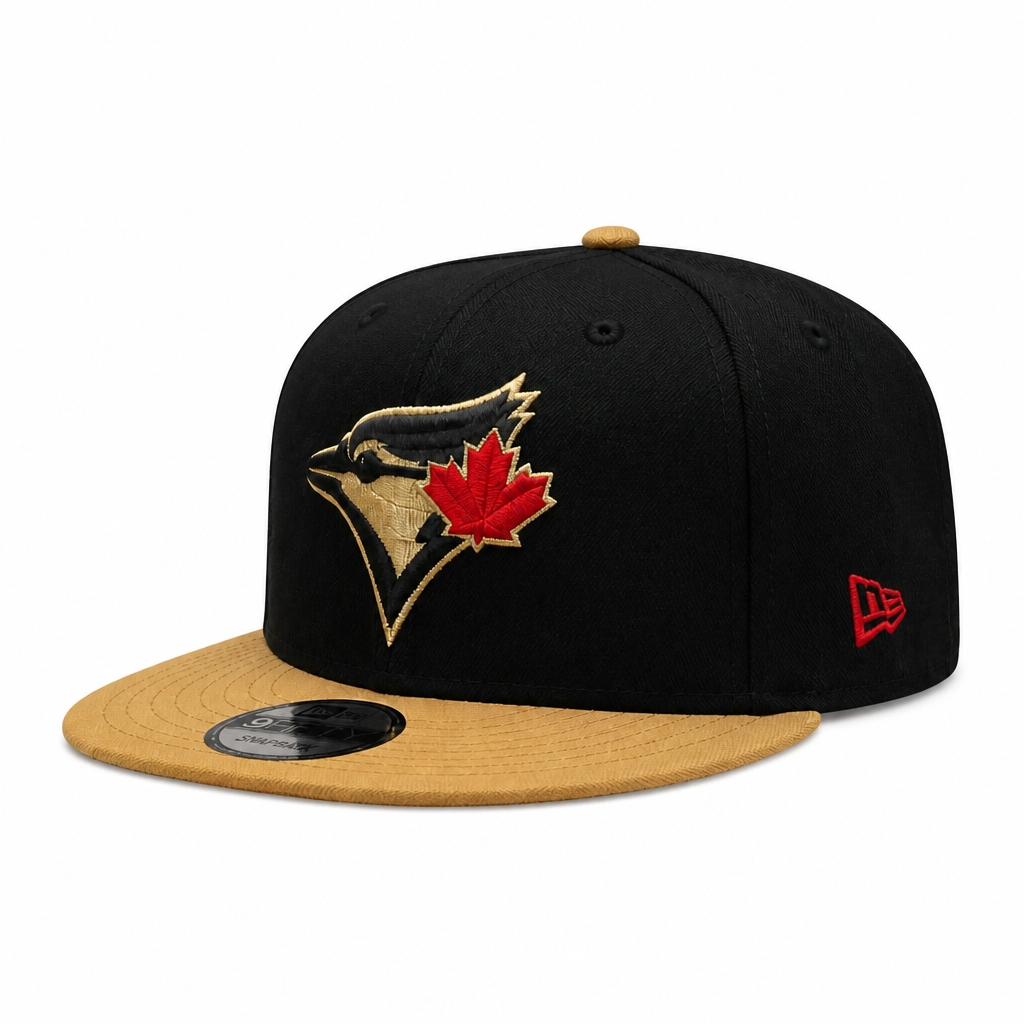 9FIFTY NEW ERA MEN'S MLB TORONTO JAYS BLACK/METALLIC GOLD SNAPBACK HAT