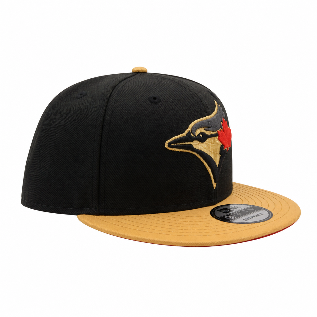 9FIFTY NEW ERA MEN'S MLB TORONTO JAYS BLACK/METALLIC GOLD SNAPBACK HAT